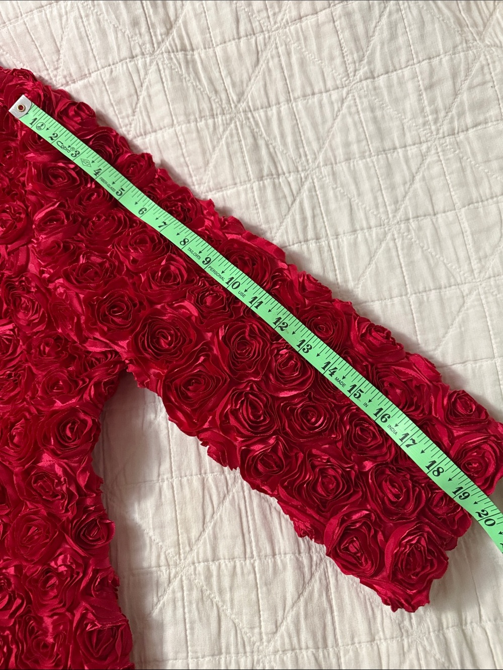 Samuel Dong Red Rosette Coquette Modern Romantic Jacket - XL - Picture 8 of 10